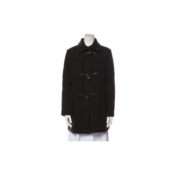 Burberry London Peacoat Brown 100% Wool Size Medium - Picture 2 of 16